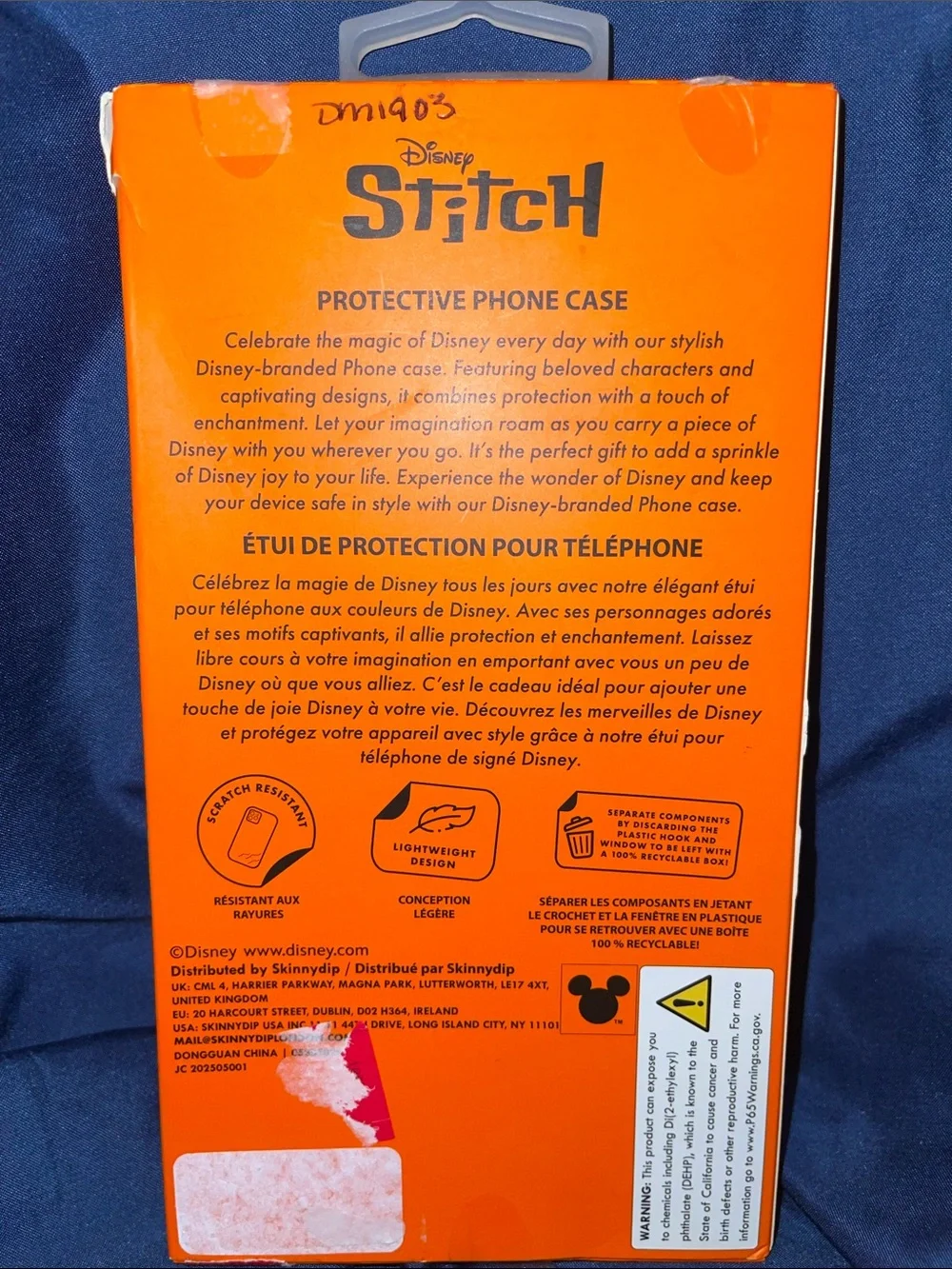 Disney Stitch Halloween Clear Phone Case - Purple, Pink & Orange